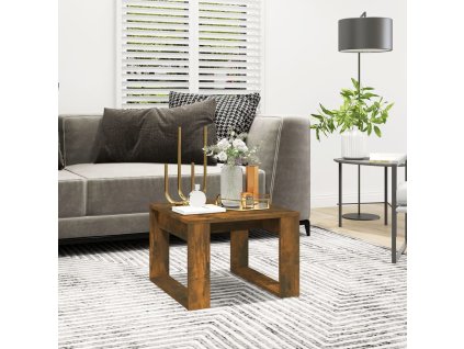 Odkládací stolek kouřový dub 50 x 50 x 35 cm kompozitní dřevo