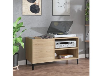 Skříňka na LP desky dub sonoma 84,5x38x48 cm kompozitní dřevo