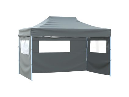 Skládací stan se 3 stěnami 3 x 4,5 m antracitový