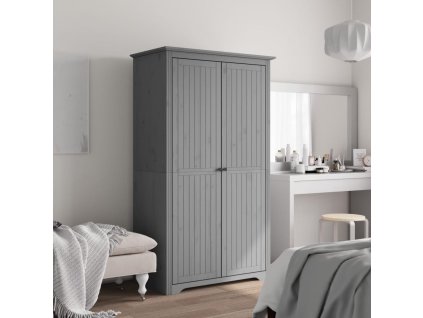 Šatní skříň BODO šedá 99x53,5x173 cm masivní borové dřevo