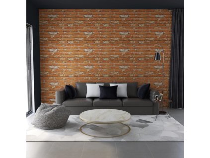 3D nástěnné panely design světle hnědé cihly 10 ks EPS