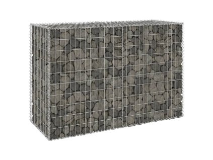 Gabionová zeď s víky pozinkovaná ocel 150 x 60 x 100 cm