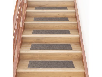 Schodové rohože samolepicí 15 ks 76 x 20 cm béžové obdélníkové