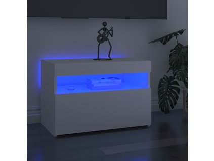 TV skříňky s LED osvětlením 2 ks bílé 60 x 35 x 40 cm