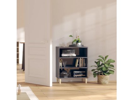 Příborník šedý s vysokým leskem 57x35x70 cm kompozitní dřevo