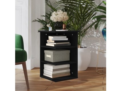 Odkládací skříňka černá 35 x 35 x 55 cm kompozitní dřevo