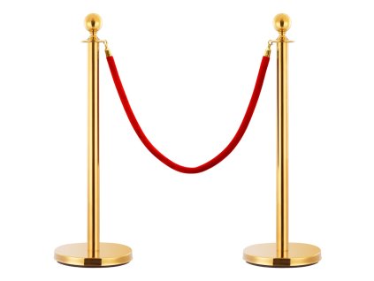 Lano pro zahrazovací sloupek červenozlaté samet