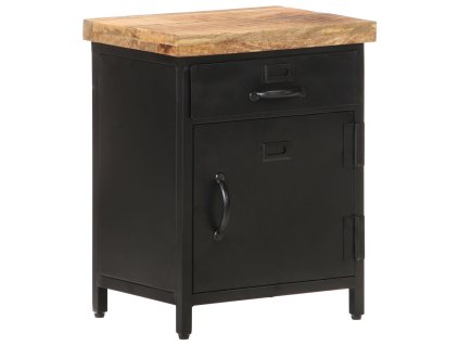 Noční stolek 40 x 30 x 52 cm hrubé mangovníkové dřevo