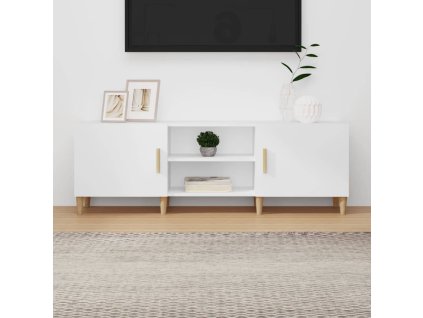 TV skříňka bílá 150 x 30 x 50 cm kompozitní dřevo