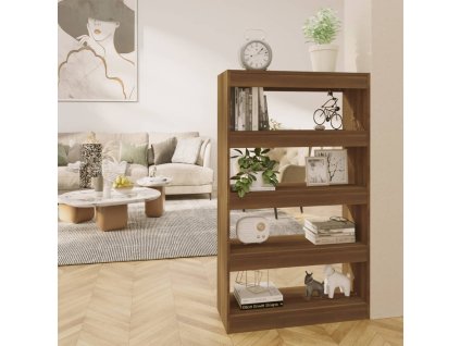 Knihovna/dělicí stěna hnědý dub 80x30x135 cm kompozitní dřevo