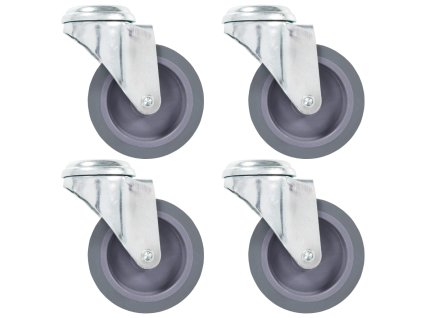 Otočná kolečka s otvorem pro šroub 4 ks 75 mm