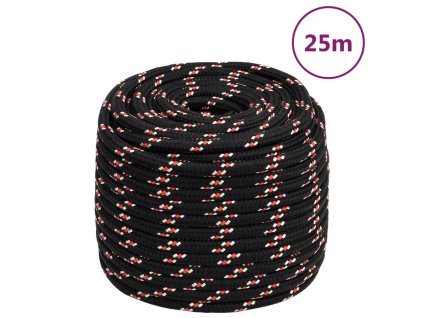 Lodní lano černé 18 mm 25 m polypropylen