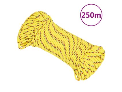 Lodní lano žluté 5 mm 250 m polypropylen