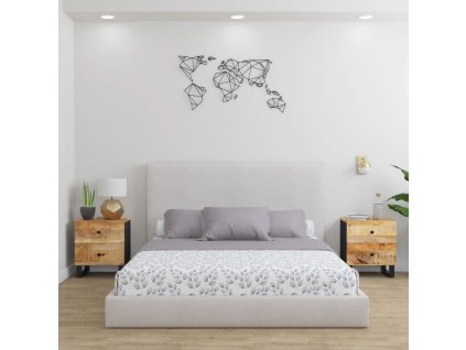 Noční stolky 2 ks 40 x 33 x 46 cm masivní mangovníkové dřevo