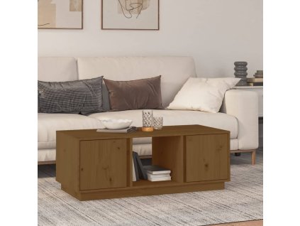 Konferenční stolek medově hnědý 110x50x40 cm masivní borovice