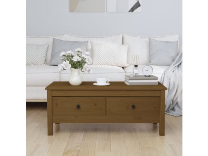 Konferenční stolek medově hnědý 100x50x40 cm masivní borovice