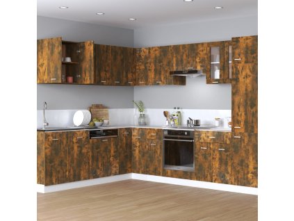 Závěsná skříňka "Lyon" kouřový dub 60x31x60 cm, dřevěné podlahy