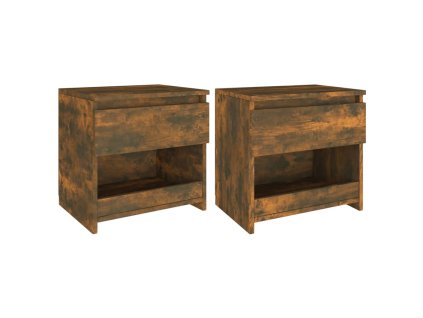 Noční stolky 2 ks kouřový dub 40 x 30 x 39 cm kompozitní dřevo
