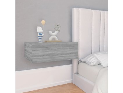 Plovoucí noční stolky 2 ks šedé sonoma 40 x 30 x 15 cm kompozit