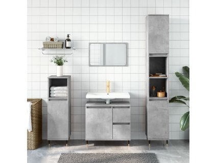 Koupelnová skříňka betonově šedá 65x33x60 cm kompozitní dřevo