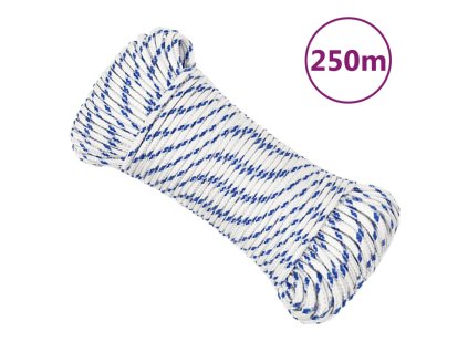 Lodní lano bílé 5 mm 250 m polypropylen