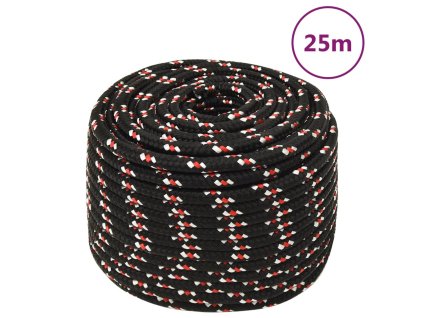 Lodní lano černé 12 mm 25 m polypropylen