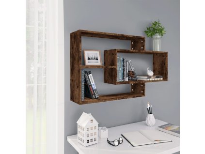 Nástěnná police kouřový dub 104 x 20 x 58,5 cm kompozitní dřevo