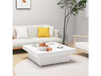 Konferenční stolek bílý 90 x 90 x 28 cm kompozitní dřevo
