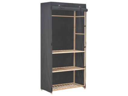 3úrovňová šatní skříň šedá 79 x 40 x 170 cm látka