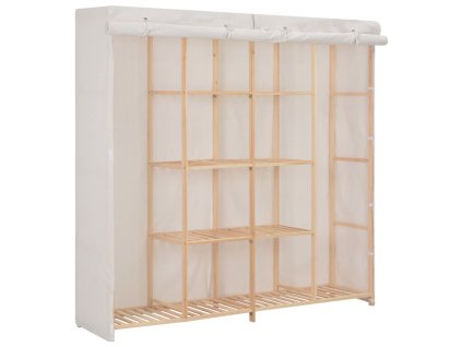 Šatní skříň bílá 173 x 40 x 170 cm textil