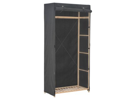 Šatní skříň šedá 79 x 40 x 170 cm textil