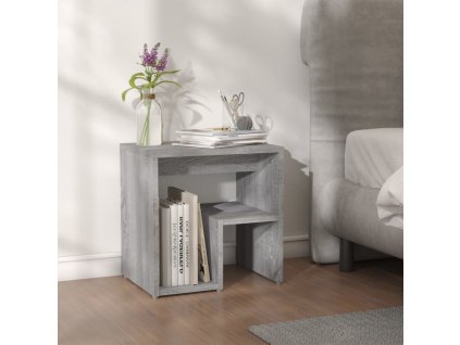 Noční stolek šedý sonoma 40 x 30 x 40 cm kompozitní dřevo