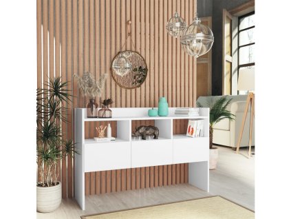 Příborník bílý 105 x 30 x 70 cm kompozitní dřevo