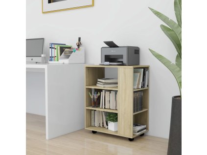 Skříňka na kolečkách dub sonoma 60x35x75cm kompozitní dřevo