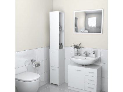 Koupelnová skříňka bílá 25x26,5x170 cm kompozitní dřevo