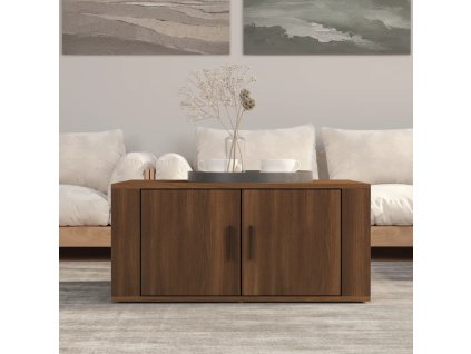 Konferenční stolek hnědý dub 80 x 50 x 36 cm kompozitní dřevo