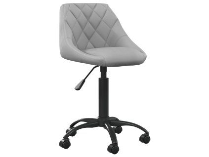 Kancelářská židle světle šedá samet 3088846