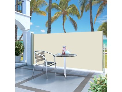 Zatahovací boční markýza / zástěna 120 x 300 cm krémová