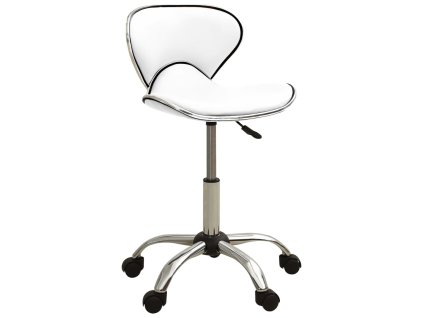 Kancelářská židle bílá umělá kůže