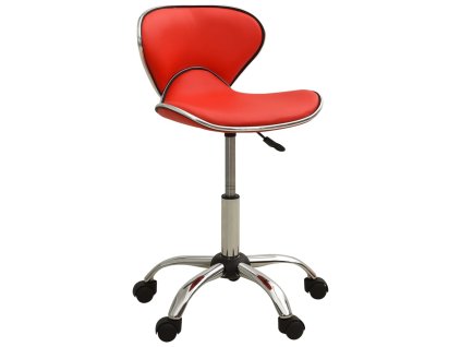 Kancelářská židle červená umělá kůže