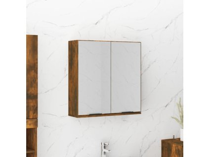 Koupelnová zrcadlová skříňka kouřový dub 64 x 20 x 67 cm