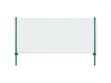 Drátěný plot se sloupky ocel 25 x 0,5 m zelený