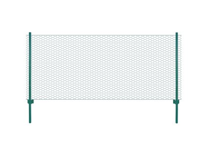 Drátěný plot se sloupky ocel 25 x 0,5 m zelený