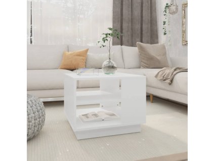 Konferenční stolek bílý 55 x 55 x 43 cm kompozitní dřevo