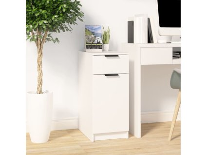 Skříňka k psacímu stolu bílá 33,5 x 50 x 75 cm kompozitní dřevo