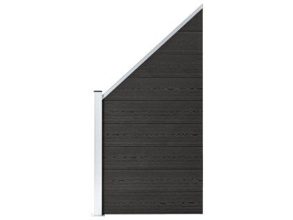 Plotový dílec WPC 95 x (105–180) cm šedý 49071