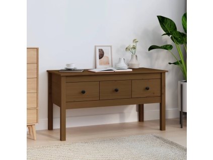Konferenční stolek medově hnědý 102x49x55 cm masivní borovice