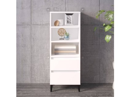 Skříň highboard bílá 40 x 36 x 110 cm kompozitní dřevo