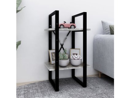 Knihovna se 2 policemi šedá sonoma 40x30x70 cm kompozitní dřevo