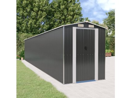 Zahradní kůlna antracitová 192 x 1021 x 223 cm pozinkovaná ocel